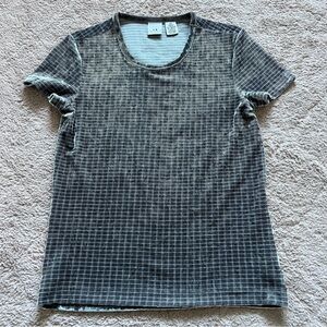 Armani Exchange Grey Velvet Short Sleeve Shirt Women's Size‎ XS